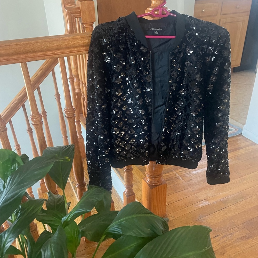 Black sparkly sequin jacket